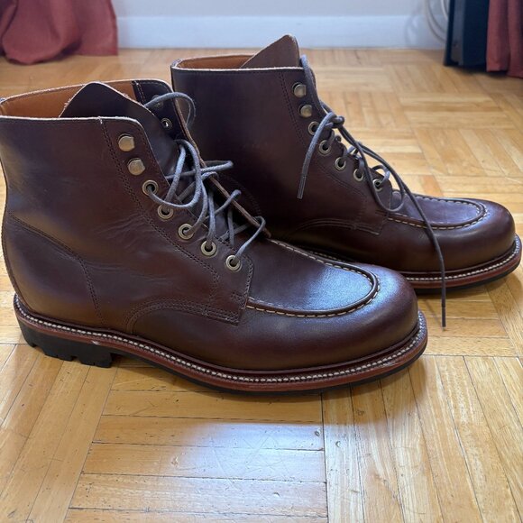 WORN ONCE Grant Stone Shoes - Brass Boot Crimson Chromexcel - - Picture 2 of 12